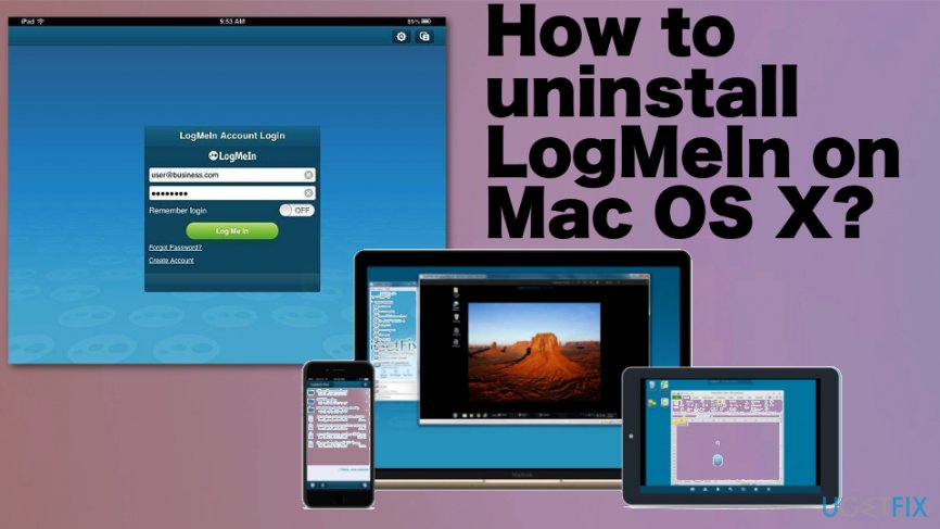 “logmein control panel” is not optimized for your mac.