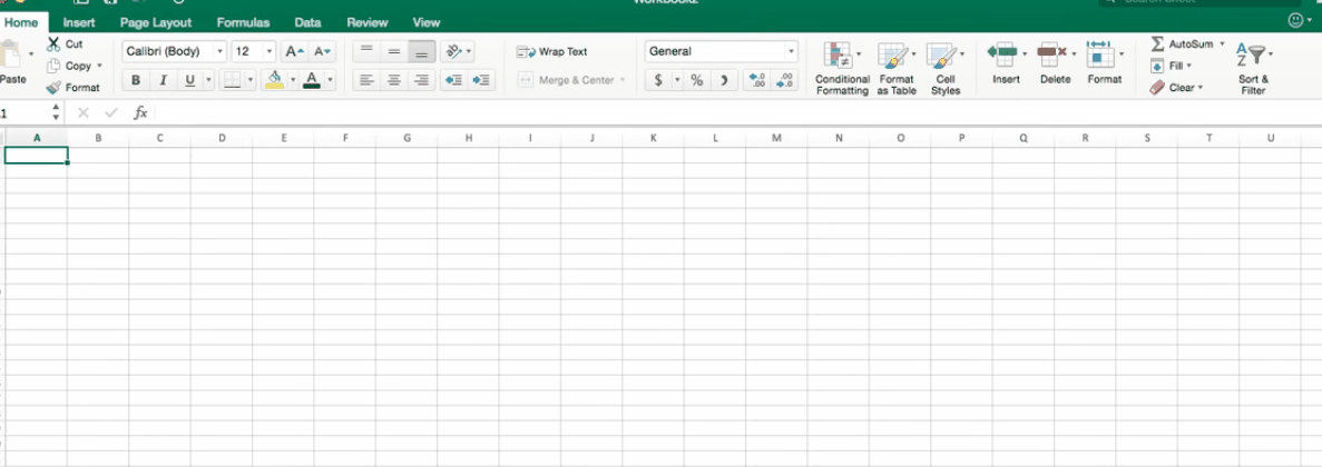 excel for mac 2018 opens blank